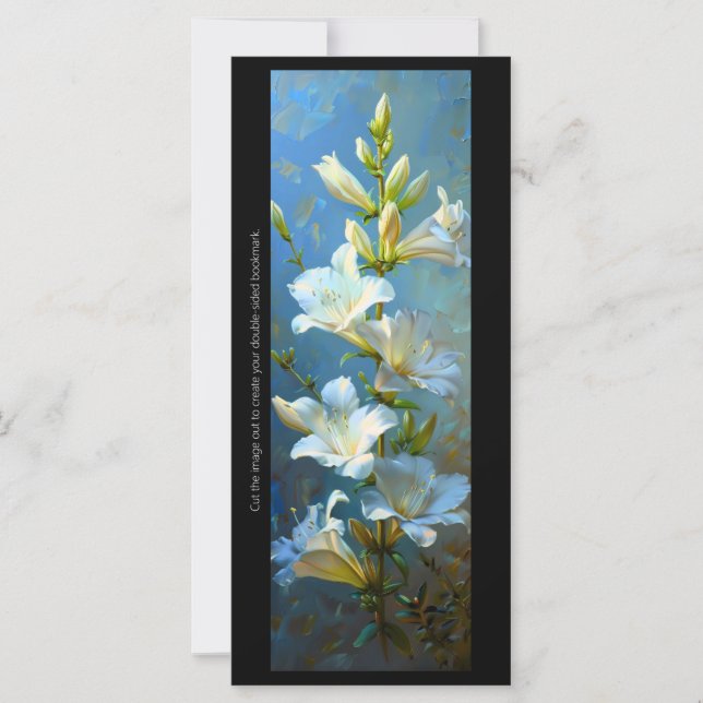 Create Your Own White Gladiolus Bookmark Card (Front)