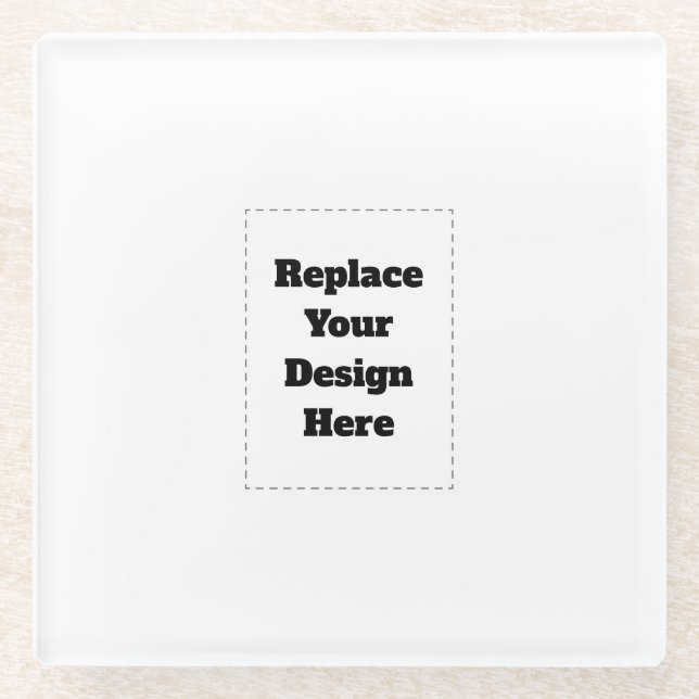 Create Your Own white  Glass Coaster (Front)