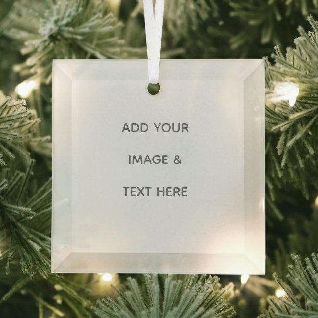 Create Your Own white  Glass Ornament (Insitu)