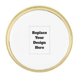 Create Your Own white  Gold Finish Lapel Pin