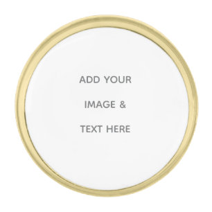 Create Your Own white  Gold Finish Lapel Pin