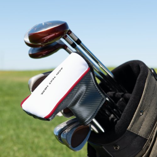 Create Your Own White  Golf Head Cover