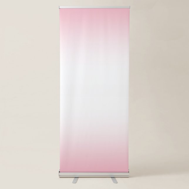 Create Your Own White Gradient Center Retractable Banner (Front)