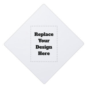 Create Your Own white  Graduation Cap Topper