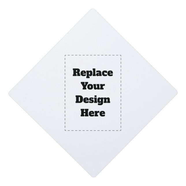 Create Your Own white  Graduation Cap Topper (Front)
