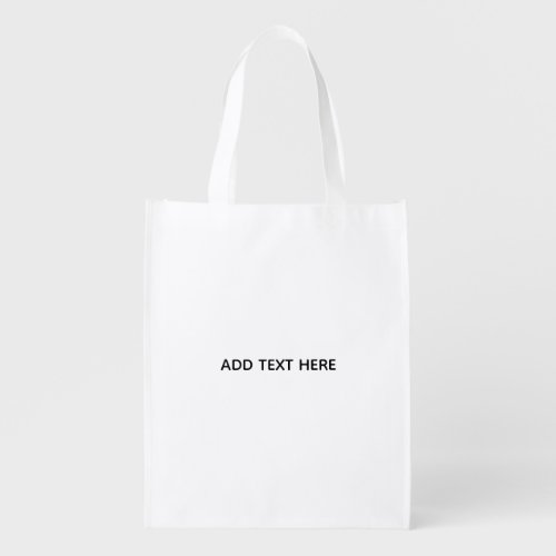 Create Your Own White  Grocery Bag