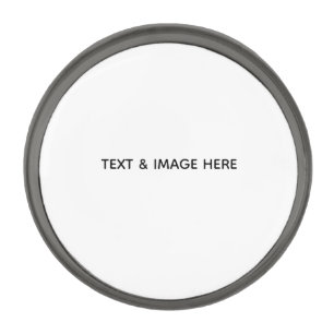 Create Your Own white Gunmetal Finish Lapel Pin