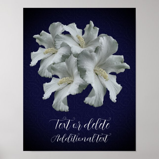 Create Your Own White Hibiscus Flowers Bouquet  Poster (Front)