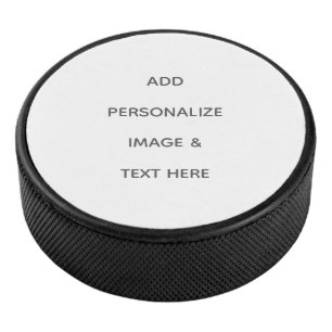 Create Your Own white Hockey Puck