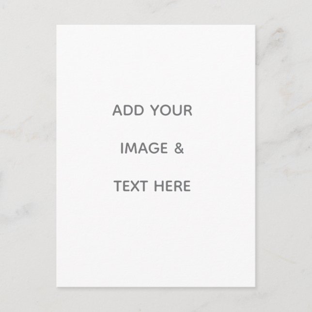 Create Your Own white  Holiday Postcard (Front)