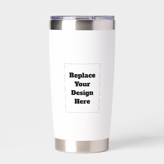 Create Your Own white  Insulated Tumbler (Front)