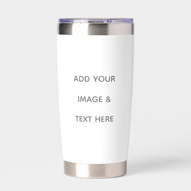 Create Your Own white  Insulated Tumbler (Front)