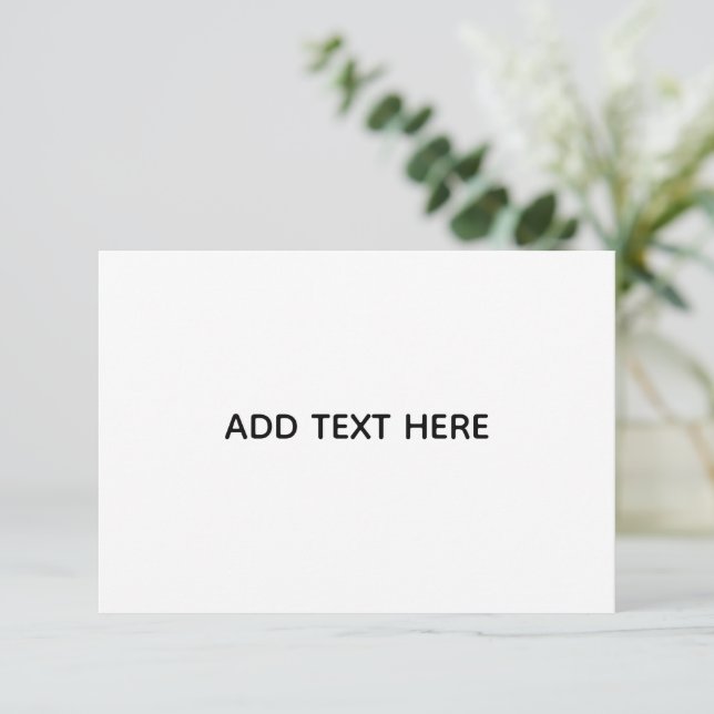 Create Your Own White  Invitation (Standing Front)