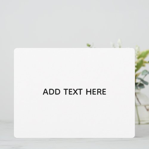 Create Your Own White  Invitation