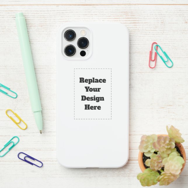 Create Your Own white  iPhone Case (On Desk)