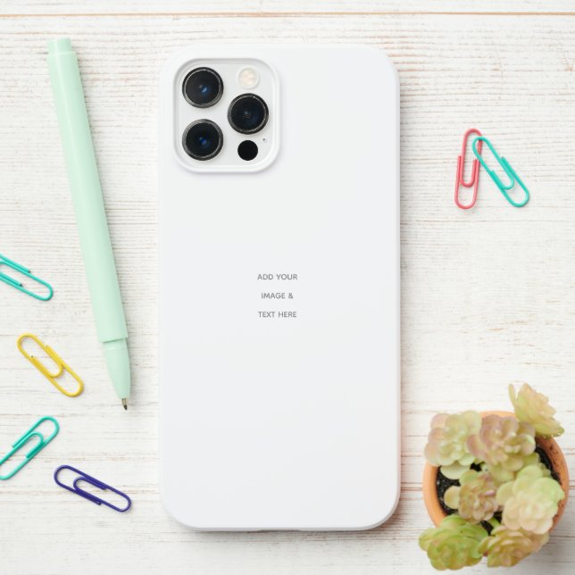 Create Your Own white  iPhone Case (On Desk)