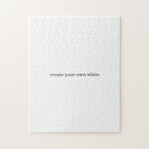 create your own white jigsaw puzzle