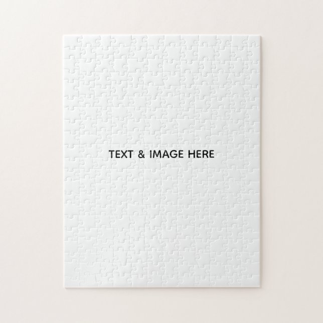 Create Your Own white Jigsaw Puzzle (Vertical)