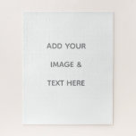 Create Your Own white  Jigsaw Puzzle<br><div class="desc">This design is minimalist style which can be easily updated with your photo and text. If you need any help please contact me using the massage button below and I will be happy to help.</div>