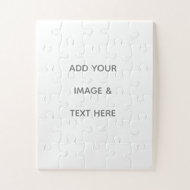 Create Your Own white  Jigsaw Puzzle (Vertical)