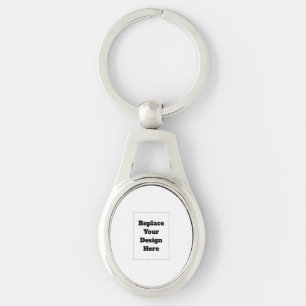 Create Your Own white Keychain