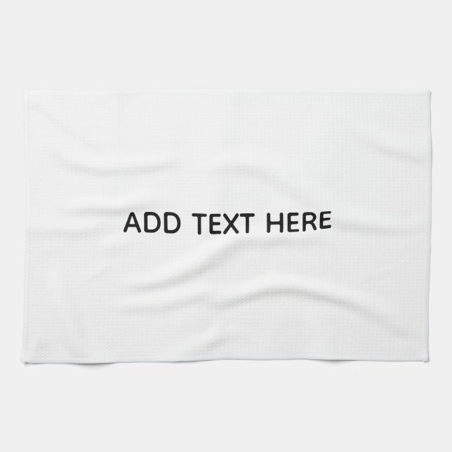 Create Your Own White  Kitchen Towel (Horizontal)