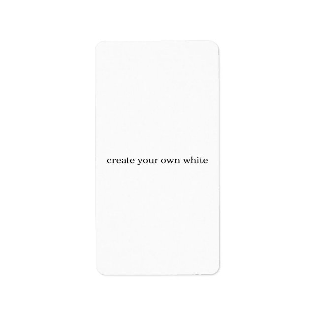 create your own white  label (Front)