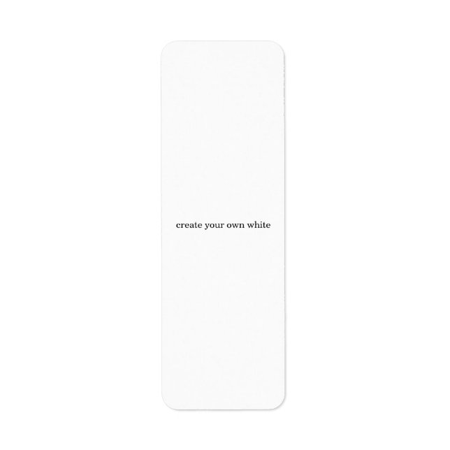 create your own white  label (Front)