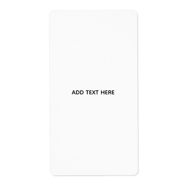 Create Your Own White  Label (Front)