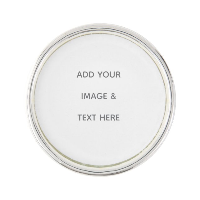 Create Your Own white  Lapel Pin (Front)