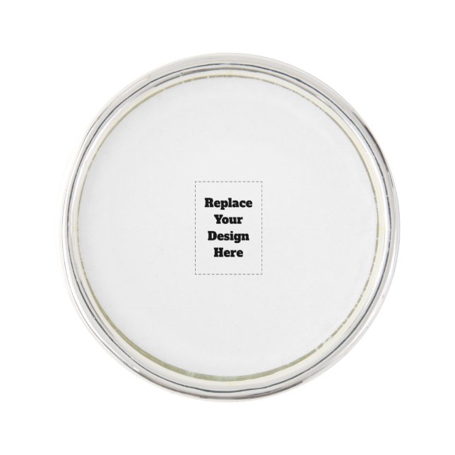 Create Your Own white  Lapel Pin (Front)