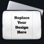 Create Your Own white  Laptop Sleeve<br><div class="desc">This design is minimalist style which can be easily updated with your photo and text. If you need any help please contact me using the massage button below and I will be happy to help.</div>