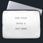 Create Your Own white  Laptop Sleeve<br><div class="desc">This design is minimalist style which can be easily updated with your photo and text. If you need any help please contact me using the massage button below and I will be happy to help.</div>