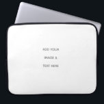 Create Your Own white  Laptop Sleeve<br><div class="desc">This design is minimalist style which can be easily updated with your photo and text. If you need any help please contact me using the massage button below and I will be happy to help.</div>
