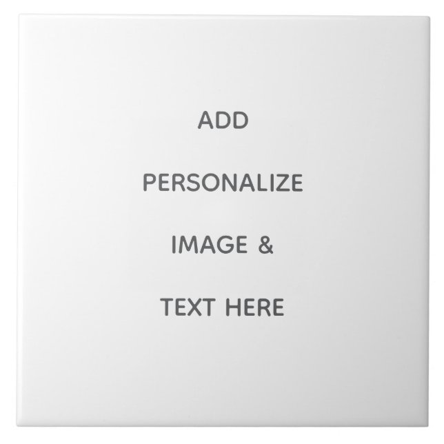 Create Your Own white Large Ceramic Tile (Front)