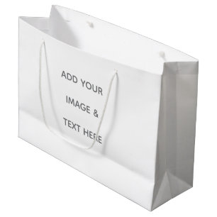 Create Your Own white Large Gift Bag