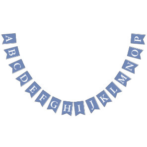 Create Your Own White Letter Blue Background Bunting Flags
