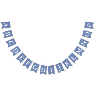Create Your Own White Letter Blue Background Bunting Flags