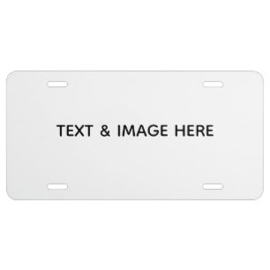 Create Your Own white License Plate