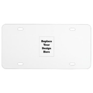 Create Your Own white  License Plate