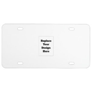 Create Your Own white License Plate