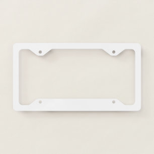 Create Your Own white  License Plate Frame