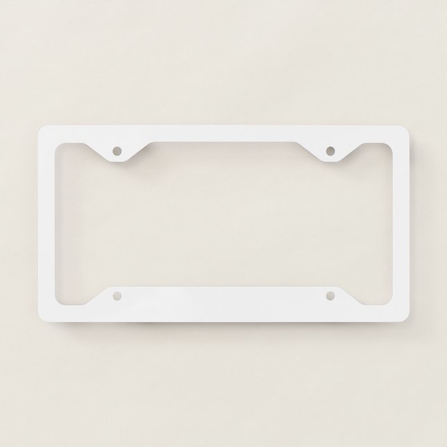 Create Your Own white  License Plate Frame (Front)