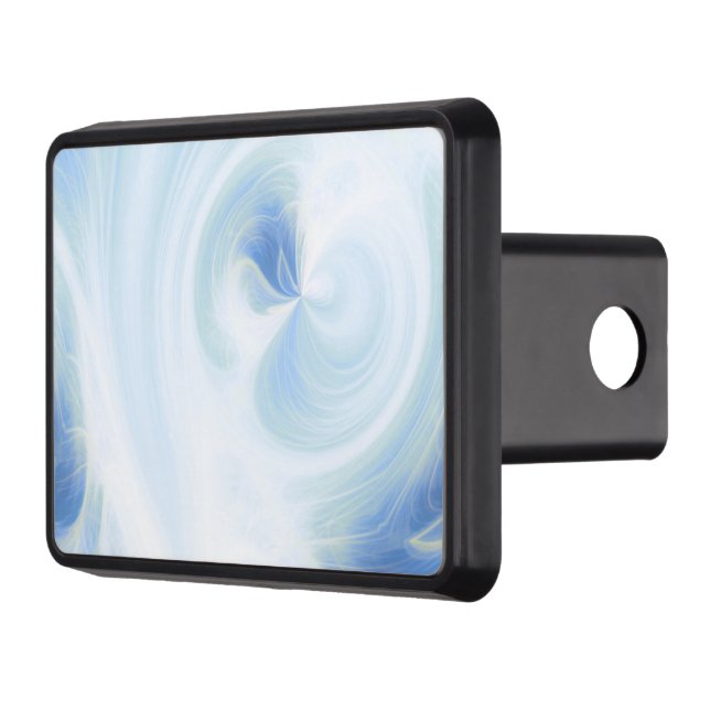 Create Your Own White Light Swirls - Blue Hitch Cover (Left)