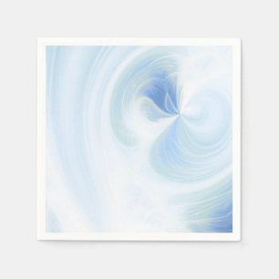 Create Your Own White Light Swirls - Blue Napkins