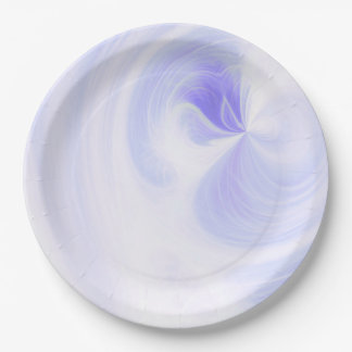 Create Your Own White Light Swirls - Deep Purple Paper Plates