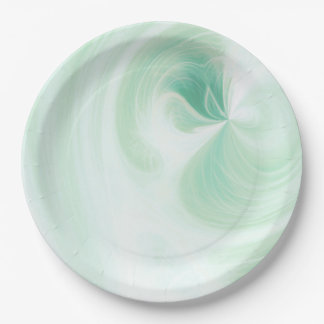Create Your Own White Light Swirls - Green Paper Plates