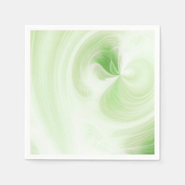 Create Your Own White Light Swirls - Lime Green Napkins (Front)