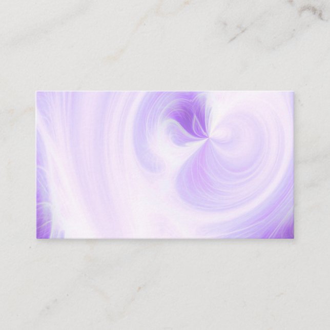 Create Your Own White Light Swirls - Purple  Business Card (Front)