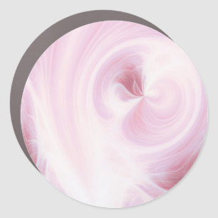 Create Your Own White Light Swirls - Rose Pink Car Magnet